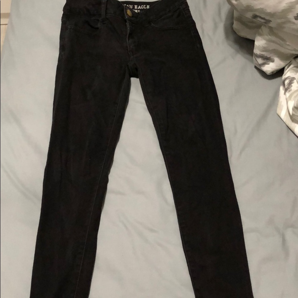 Black Faded Jeggings
